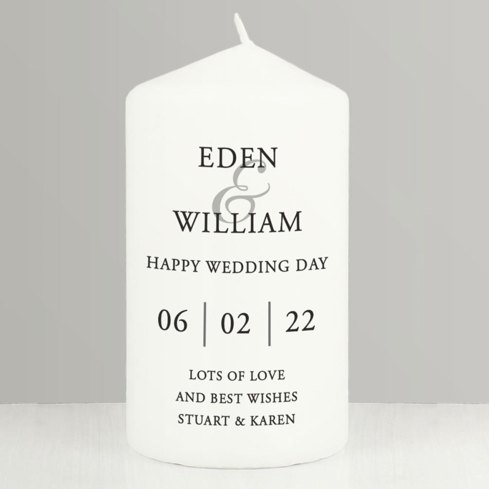 Personalised Couples Pillar Candle Extra Image 1